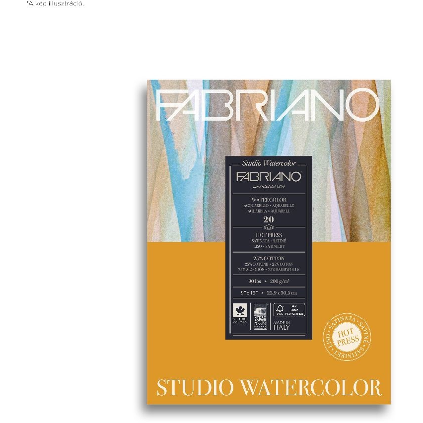Fabriano Watercolour Studio 20lapos 22,9x30,5cm akvarell tömb