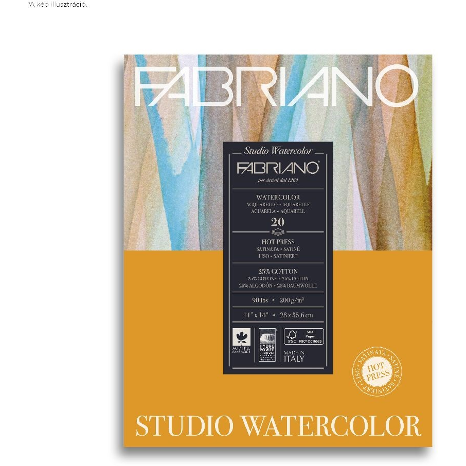 Fabriano Watercolour Studio 20lapos 30x40cm akvarell tömb
