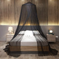 NNEDSZ Black Hanging Princess Bed Canopy Mosquito Net - Dome Bedding for Dorm Rooms & Bedrooms (Fits 1.8m-2m Beds)