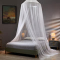NNEDSZ White Hanging Princess Bed Canopy Mosquito Net - Dome Bedding for Dorm Rooms & Bedrooms (Fits 1.8m-2m Beds)